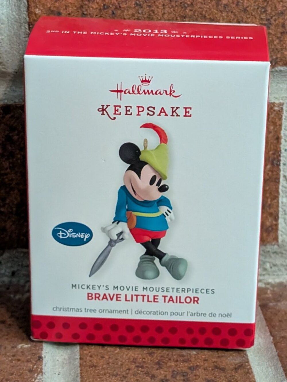 Hallmark Keepsake 2013 Disney Brave Little Tailor Mickey Ornament NIB QX9142